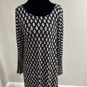 Loveapella Jersey Printed Dress with Criss Cross Back